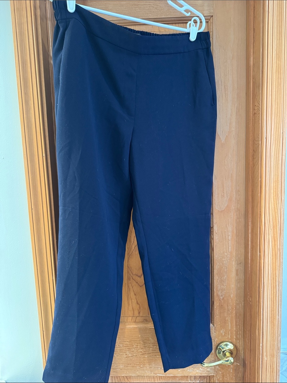 J. Crew Navy Straight-Leg Pull-On Pants